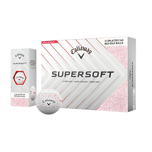 Splatter 360 Red Rubber Golf Balls (12pcs)-0