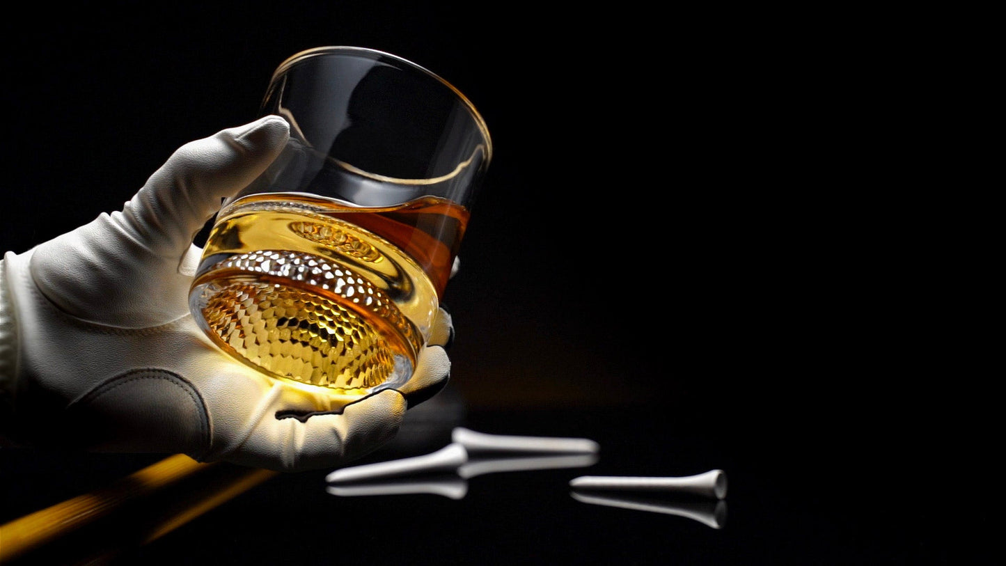 The Wine Savant Golf Ball Whiskey Glasses Set of 4-8oz Golf Gifts - Unique Whiskey Golf Glasses Set - Golf Gifts For Men & Women - Gifts for Golfers Golf Accessories Golf Ball Glasses (4 pack)-1