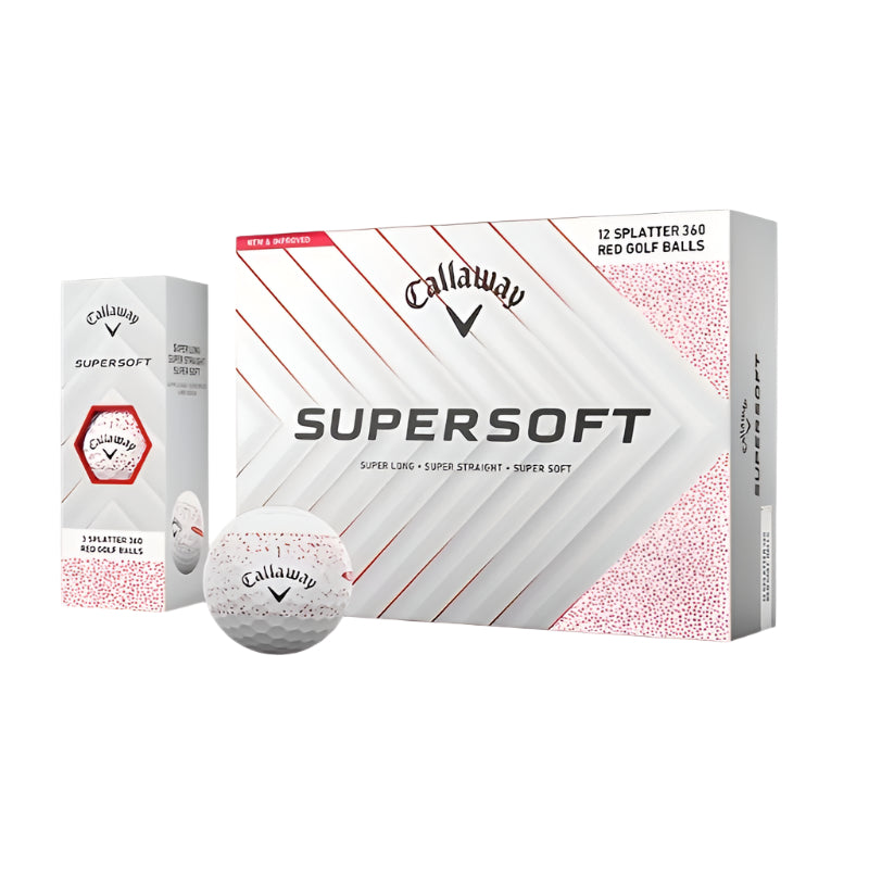 Splatter 360 Red Rubber Golf Balls (12pcs)-0