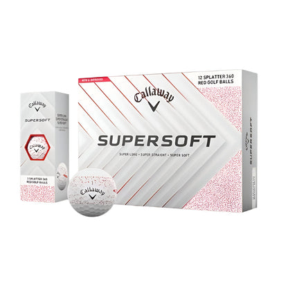 Splatter 360 Red Rubber Golf Balls (12pcs)-0