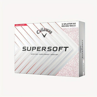 Splatter 360 Red Rubber Golf Balls (12pcs)-1