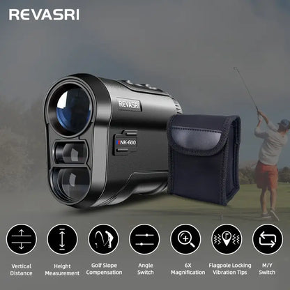 Golf Hunting Laser Rangefinder with Slope Compensation - Black-3