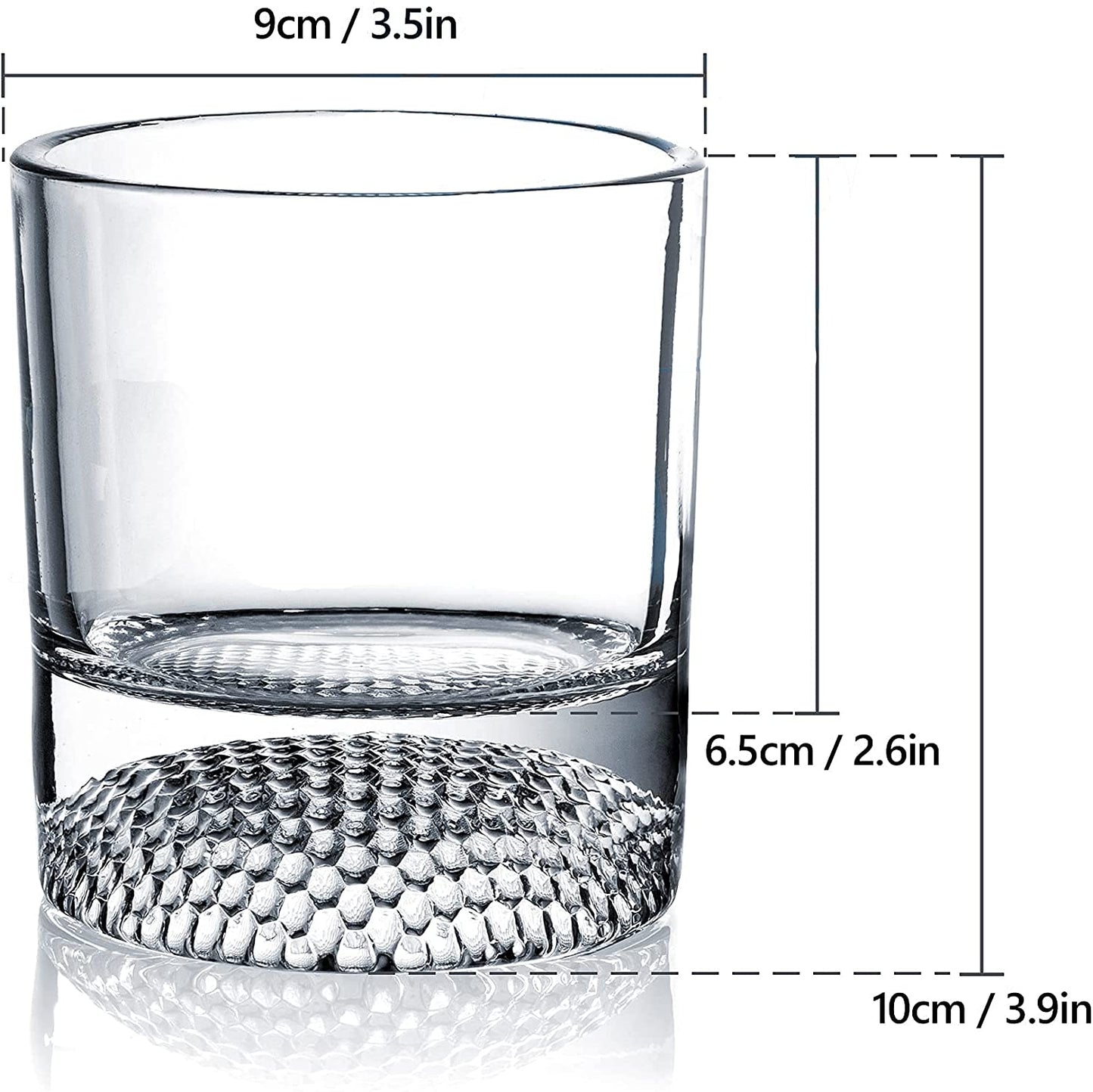 The Wine Savant Golf Ball Whiskey Glasses Set of 4-8oz Golf Gifts - Unique Whiskey Golf Glasses Set - Golf Gifts For Men & Women - Gifts for Golfers Golf Accessories Golf Ball Glasses (4 pack)-4