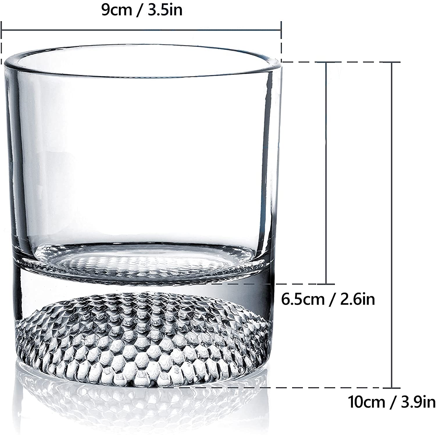 The Wine Savant Golf Ball Whiskey Glasses Set of 4-8oz Golf Gifts - Unique Whiskey Golf Glasses Set - Golf Gifts For Men & Women - Gifts for Golfers Golf Accessories Golf Ball Glasses (4 pack)-4