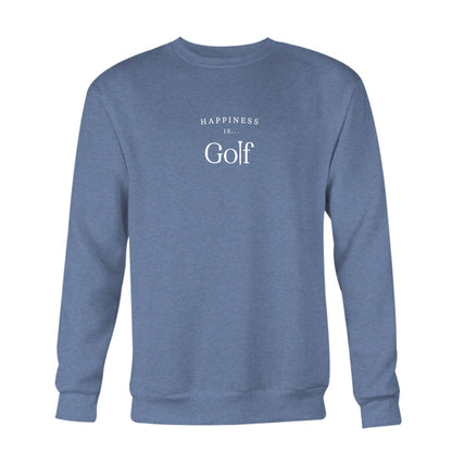 Men's Golf Crew Sweatshirt, Heather Navy-0