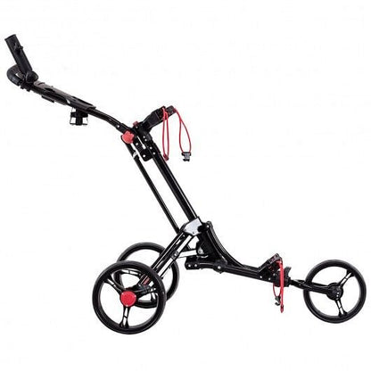 Foldable 3 Wheel Golf Pull Push Cart Trolley-3