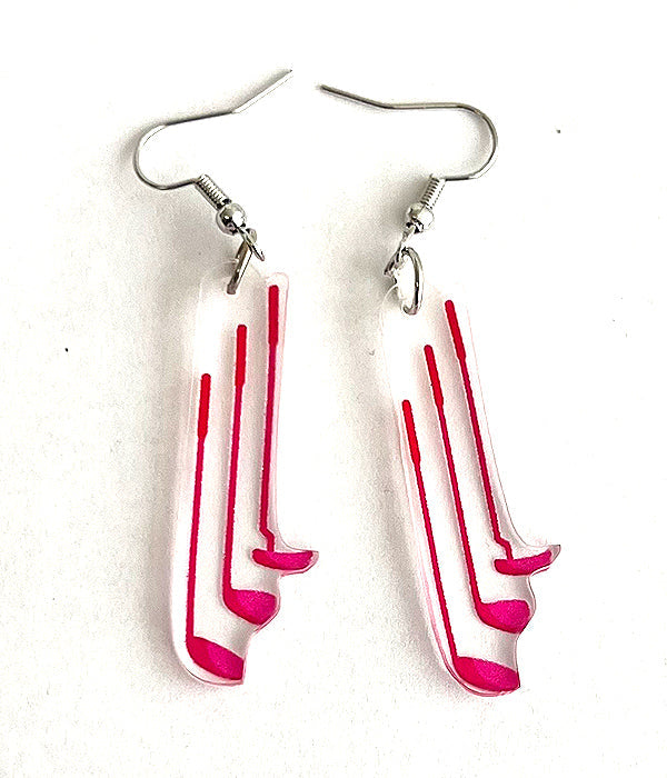 GOLF THEME ACRYLIC EARRING - CLUB-0