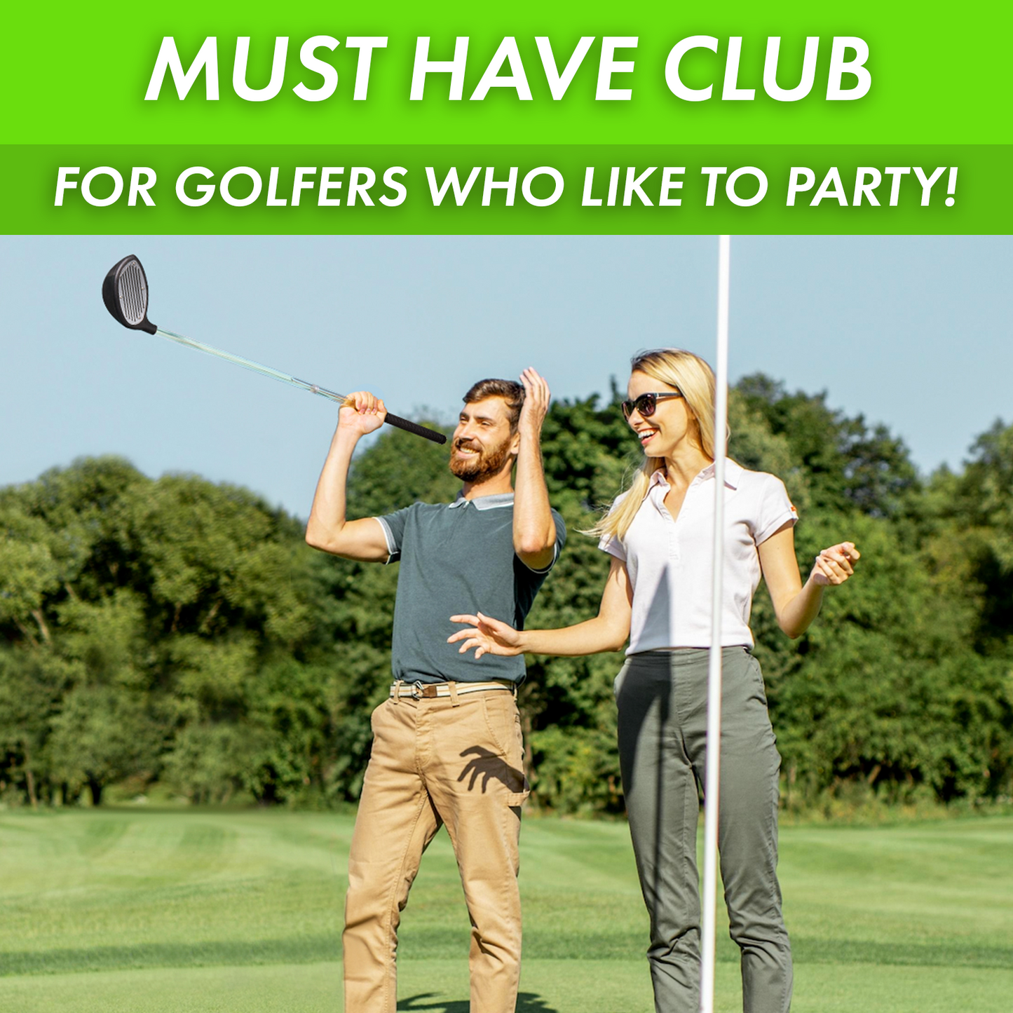Golf Beer Bong Golf Club - Novelty Party Gift for Golfers, The Ultimate Sports Gift For Dad, Boyfriend, Him, Golf Lover - Gag Gift, College Frat Gift Holds 12 Ounces!-3